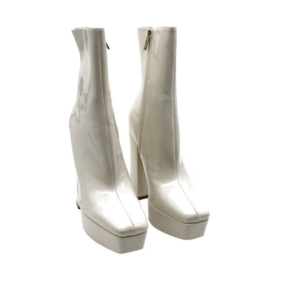 Guess Womens Square Toe Block Heel Zip-up Dress Booties - Picture 1 of 7